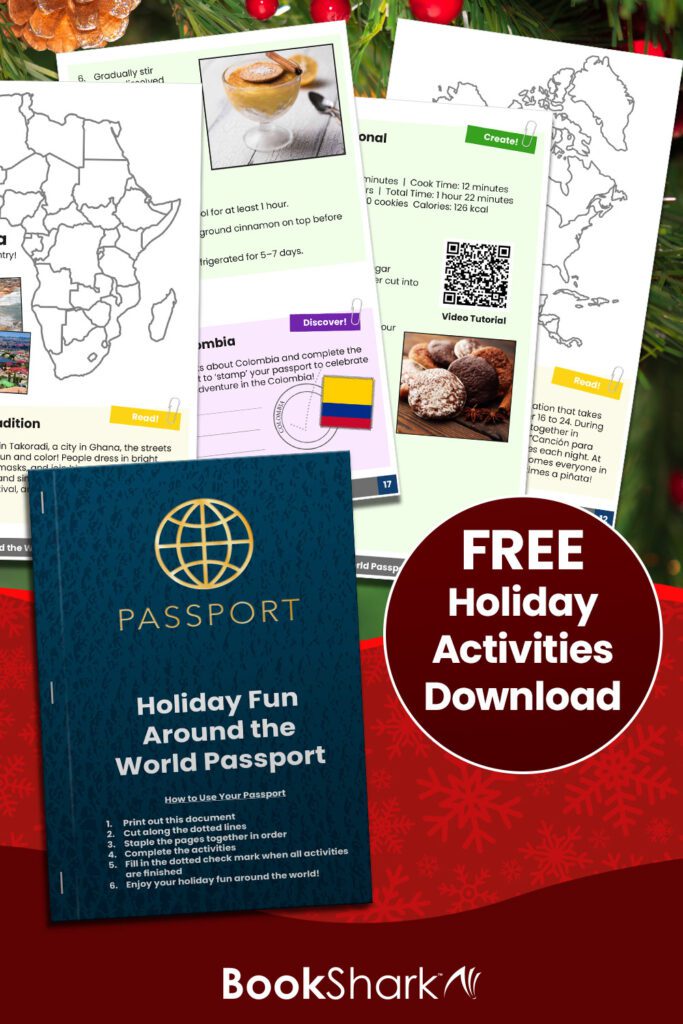 Free holiday fun around the world passport month long homeschool unit